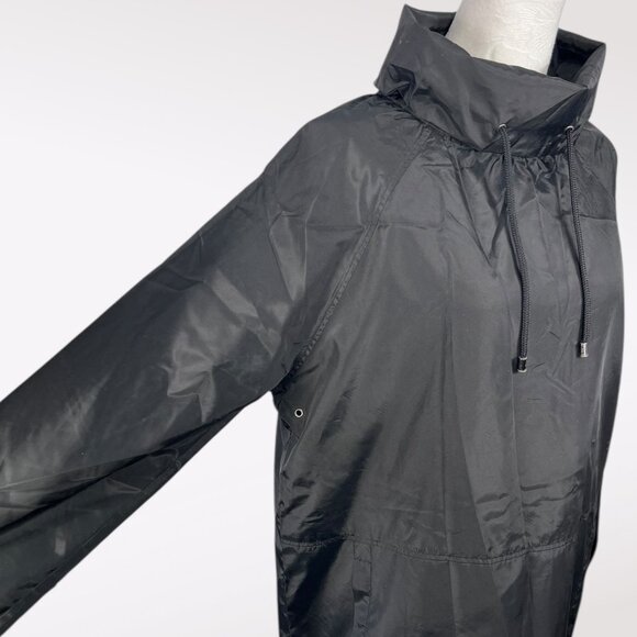 Tommy Hilfiger Black Windbreaker Jacket Spell Out Logo Nylon Pullover 90s Small - Picture 6 of 9